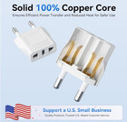 4 Pack Us To Europe Travel Plug Adapter Type C For Italy Spain Germany France