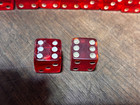 Collection Of  10 Vintage Cherry Red Bakelite Dice   5 8           Xxxx