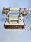 Vtg Deco-tel Rotary Dial Phone Gold Ornate Victorian Regency Style