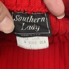 Vintage Southern Lady Skirt Women s Size 4 28x25 Mid Length Red Knit Stretch Usa