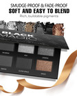 Black Smoky Eye Shadow Palette 8color  Dark Grey Smokey Eyeshadow For Goth Ma   