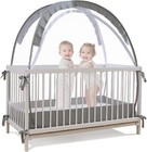 Grey Baby Crib Tent - Pop Up Canopy  Double Zipper Self-locked 55 lx27  Wx51  H