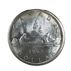 1965 Pl Unc   1 Canada Dollar  800 Silver Type 1 Small Bead Pointed 5 Coin  2