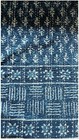 Indian Vintage Hand Block Shibori Print Cotton Indigo Blue Kantha Quilt Jaipuri