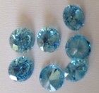 Light Blue Round Cubic Zirconia Loose Gems 2-3-4-5 -6-8-10 Cz Aaa - Usa Seller