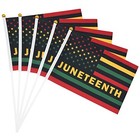 20 Pack Small Juneteenth Flag Stick 5  x8   handheld June 19th 1865 