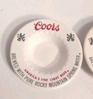Vintage Coors Beer Ceramic Ashtray Set Of 2 1970 s Clean Nos Read