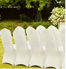 Vevor 100pcs Ivory Stretch Spandex Folding Chair Covers For Wedding Party Dining