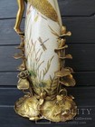 Art Nouveau Bronze Mounted Porcelain Libellule Vase Sculptural Fairy Dragonflies