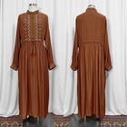Muslim Women Abaya Dubai Kaftan Long Maxi Drss Embroidery Maxi Robe Party Gown
