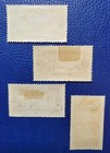 Lebanon 1927 Sc  C17-c20 Mh Mint Lightly Hinged Overprinted Red Plane  r42 