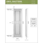 Ekena Millwork Raised Panel Shutters 14-3 4  X 71  Vinyl Standard 2 Equal Pair
