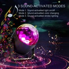 Disco Ball Party Lights Sound Activated Rgb Dj Light Rotating Stage Strobe Lamp
