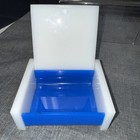 Vintage Blue And White Lucite Box 4x5