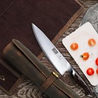 Leather Chef Knife Roll Bag Portable Kitchen Knives Storage Carrier Case Gift
