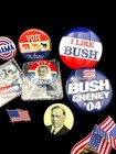 Vintage Political Button   Pin Lot Lbj Bush Obama Johnson Campaign