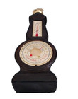 Vintage 70s Collector Ambar Bottles Thermometer Barometer Enty Glass