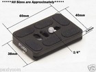 Pu-60 Quick Release Plate Tripod Ball Head Arca Swiss Qr 60mm X 38mm Camera 