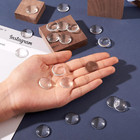 200pcs Transparent Glass Cabochons 19 5 20mm Clear Glass Flat Back Dome Tile Hal