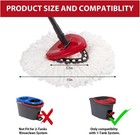 4pc Replacement Microfiber Mop Head For O-cedar Spin Mop Easy Clean Wring Refill