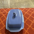 Vintage Mauve Blue Harlequin Half Pound  Butter Dish Homer Laughlin Fiesta