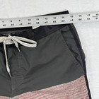 Vuori Men s Performance 4 Way Stretch Board Shorts Size 30 Gray Red Stripe