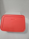 Tupperware Freezer Mate Plus 3 Stackable Set Sheer Bottoms Peach Seal Medium
