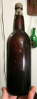 Nice Amber Quart Blob Beer A w  Kenison Co  Auburn  Ca 1890 s Era L  k