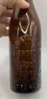 Vintage Embossed Amber Beer Bottle Beverage Ropkin   s   Company Glass Antique Vgc