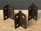  1819-three  3  Antique Iron Cupboard Cabinet Door Hinges 1 3 4   x1 1 2   