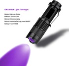 2pcs Uv Ultraviolet Flashlight Black Light 395nm 365nm Detector Urine Pet Stains