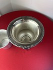 Vtg Wm Rogers 851 Silverplate Champagne Wine Bucket 10 25    Rope Rim Retro Bar