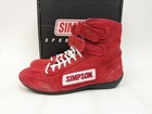 Simpson High-top Racing Race Shoes Model 28000 Red Size 6-1 2 6 5 Leather Nice