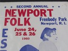 Live Music bob Dylan   Joan Baez concert Promo Poster Newport Folk Festival 1960
