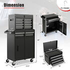 Ironmax 2 In 1 Utility Rolling Tool Organize Cabinet Box Tool Chest Drawer Black