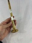 Antique Victorian Parasol Handle Mother Of Pearl Brass Floral Repousse Pat Au