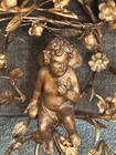 Vintage Gold Gilt Wall Mount Cherub Candelabra Over 100 Yrs Old Italian