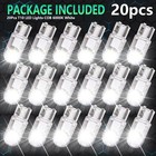 20pcs Led License Plate Interior Light Bulb White T10 194 168 W5w 2825 6000k