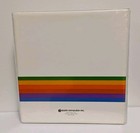 Vintage 1980 s Apple Computer Rainbow Logo Software Bank 3-ring Binder Folder