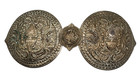 Antique Belt Buckle Possibly Balkan Ottoman Silvered Metal Embossed Bird 25cm