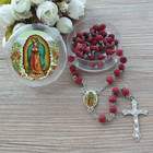 Blessed Rosary Our Lady Of Guadalupe Rose Scented Wood   Card Christian Catholic