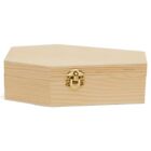 6  Wood Coffin Halloween  Funeral  Pet  Party  Storage  Candy Box  Unfinished