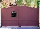 Notice No Dumping No Yard Waste No Littering Black Aluminum Composite Sign    