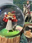 Disney Sleeping Beauty Double Snowglobe Aurora  Prince Phillip  Horse   Fairies
