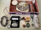 Metaphysical Lot Wiccan Pagan Ritual Kit Crystals Stones Candles Sage Jewelry