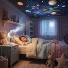Usb Galaxy Star Projector Night Light Led Rotating Sky Lamp Kids Bedroom Decor