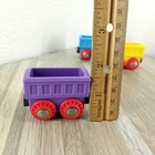 Lionel Train Cars Plastic Lot Of 3 Pieces Purple Yellow Blue