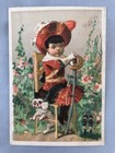5 1880s Victorian Children Trade Cards Scrap Paper Ephemera No Advertising