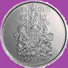 2002 Canada  Queen Elizabeth Golden Jubilee Half Dollar Fifty-cents Coins  Unc