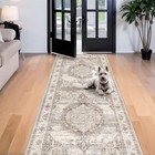 4x10 Washable Hallway Runner Rug  Oriental Living Room Entry Extra Wide Area 